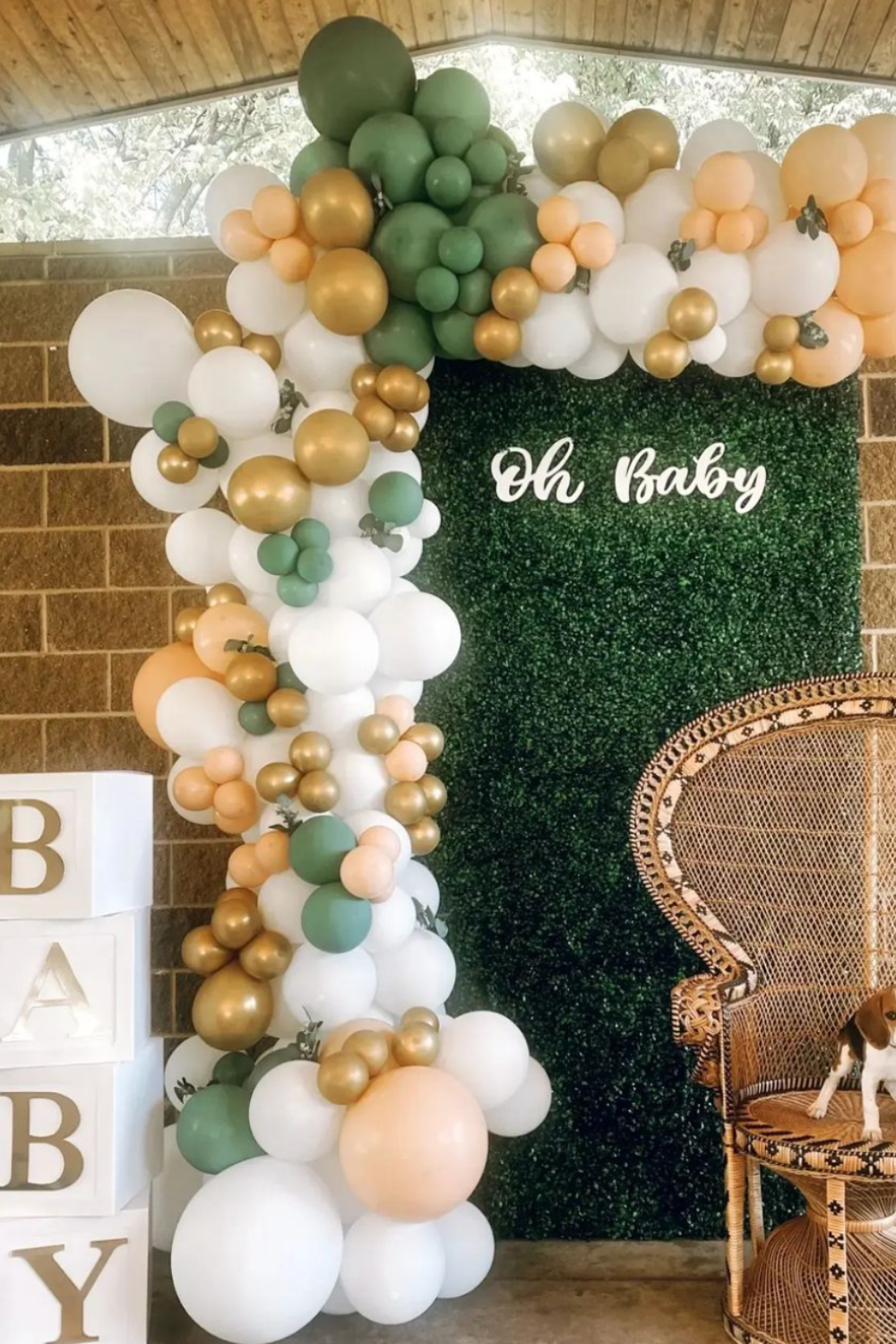Wedding and event backdrop rentals, boxwood wall
